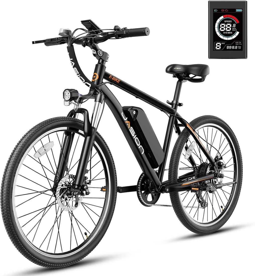 Jasion EB5 Electric Bike for Adults with Peak 40 Miles 20MPH Commuting Electric Mountain Bike