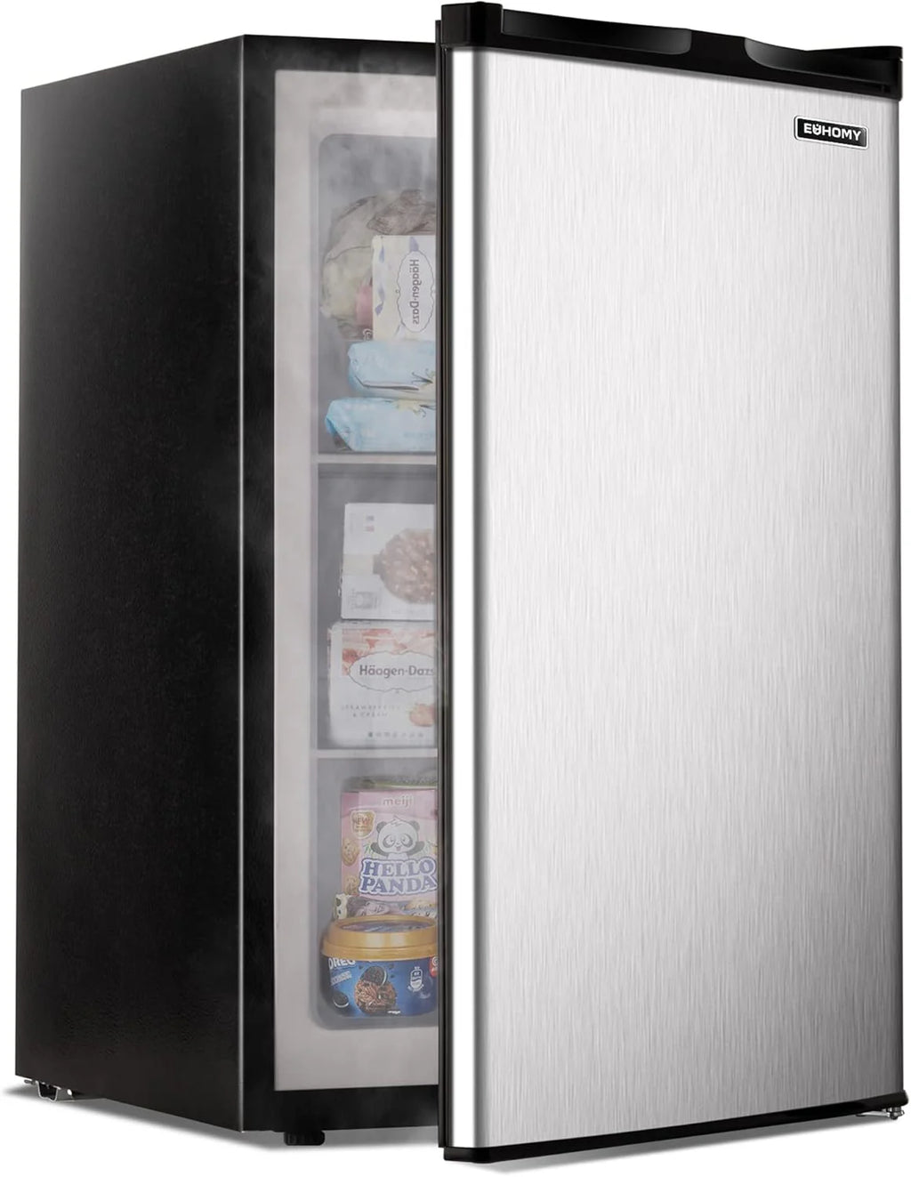 EUHOMY Mini Freezer Countertop,1.1 Cubic Feet, Single DoorCompact Upright Freezer