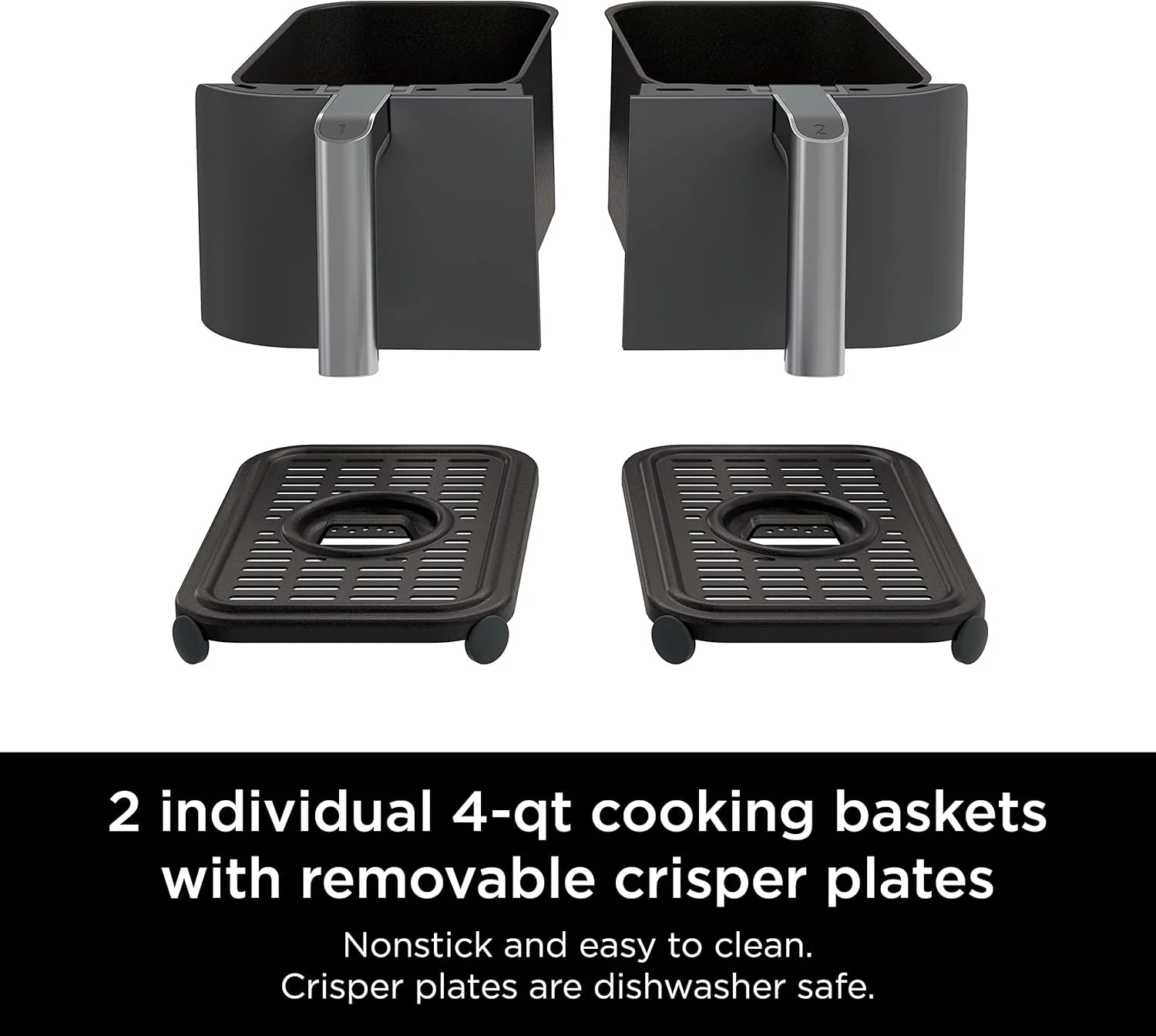 Ninja Foodi 6-in-1 FlexBasket Air Fryer with 7-Quart MegaZone and Basket Divider