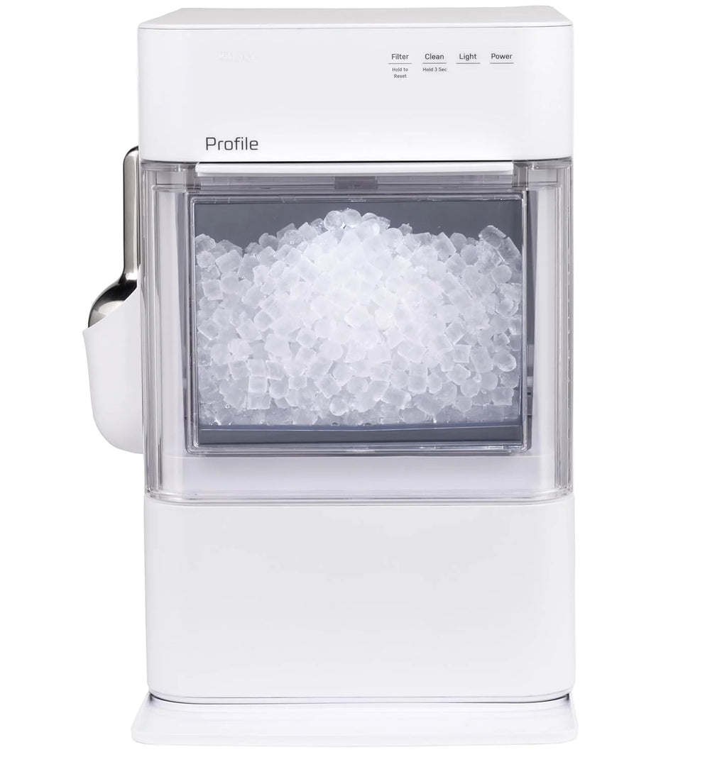GE Profile Opal 2.0 Ultra Nugget Ice Maker with Scale Inhibiting Filter, Scoop Included, 38 lbs in 24 Hours, Pellet Ice Machine with WiFi & Smart Connected, Stainless Steel